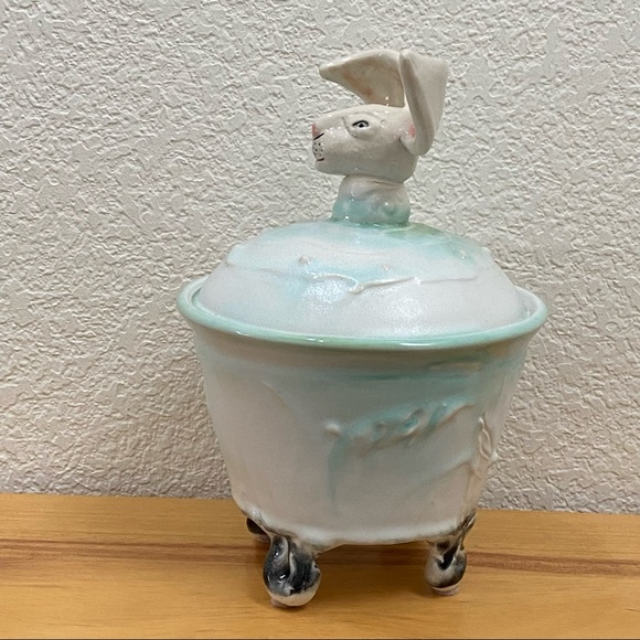 Rare One-Of-A-Kind Ceramic Easter Bunny Rabbit Ceramic Decor - Picture 2 of 14